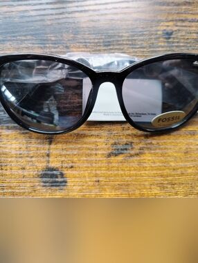 Lentes De Sol Fossil Outlook X82582 Black-Gold/Black Womens Sunglasses